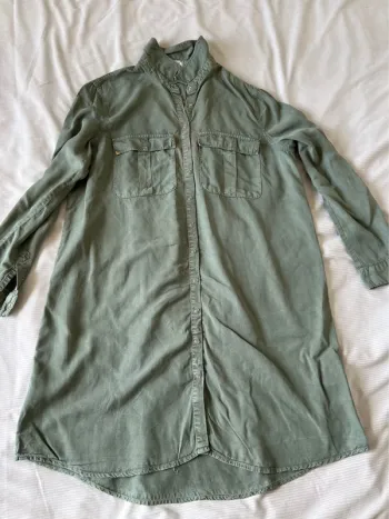 Robe-chemise kaki Pimkie – Taille L – Manches longues