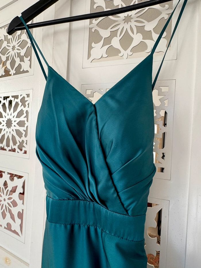 Robe longue de cérémonie bleu Lautinel Taille 38 - photo numéro 4