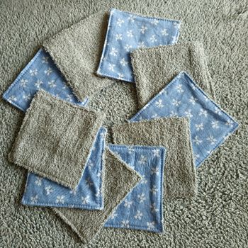 10 lingettes lavables 12x12 cm 