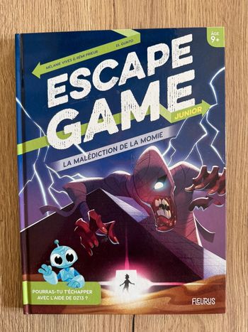 Livre escape game junior La malédiction de la momie fleurus neuf