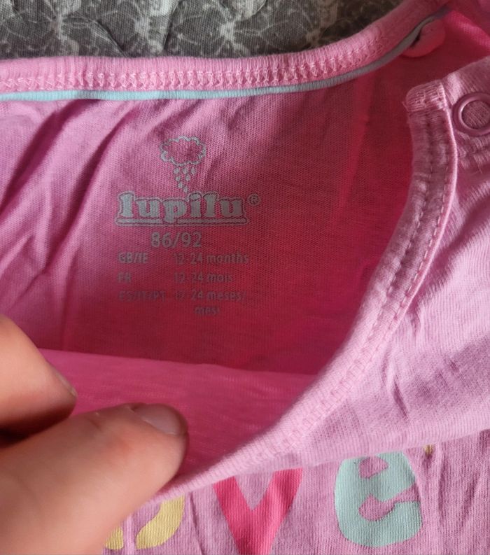Tee shirt rose Lupilu 24/36 mois - photo numéro 3