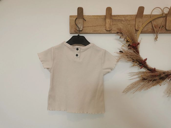 Tee-shirt cotelé beige - photo numéro 2