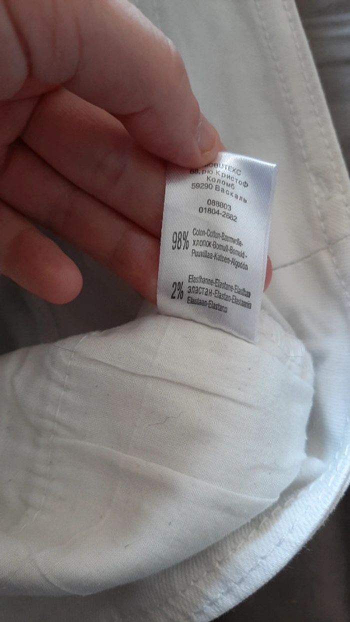 Jean blanc femme taille 38 - photo numéro 8
