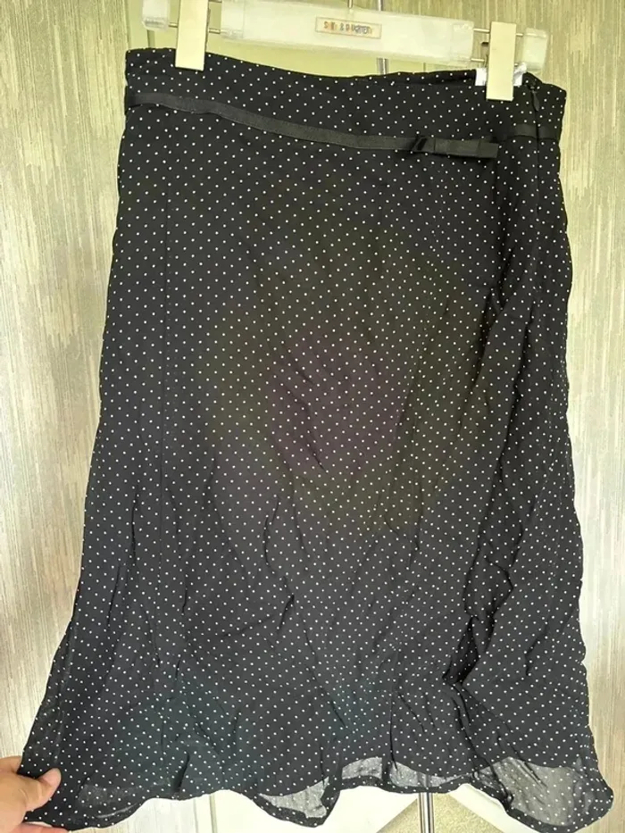 Jupe mi longue à pois taille 40 marque sixth sense • - photo numéro 2