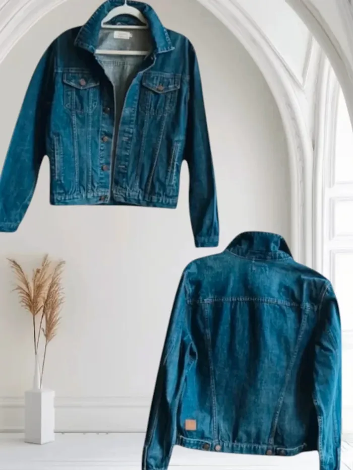 Veste jean Elevenparis ,coupe droite ,col chemise ,100 % coton - photo numéro 5