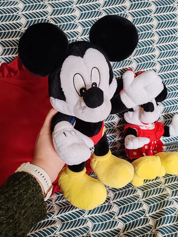 Duo peluches mickey et Minnie - vintages - photo numéro 2