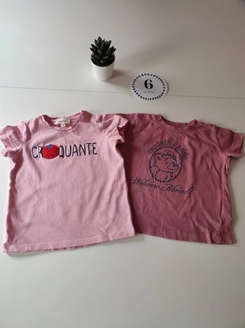Lot de 2 Tee-Shirts (Catimini / Tex Baby) 6 mois