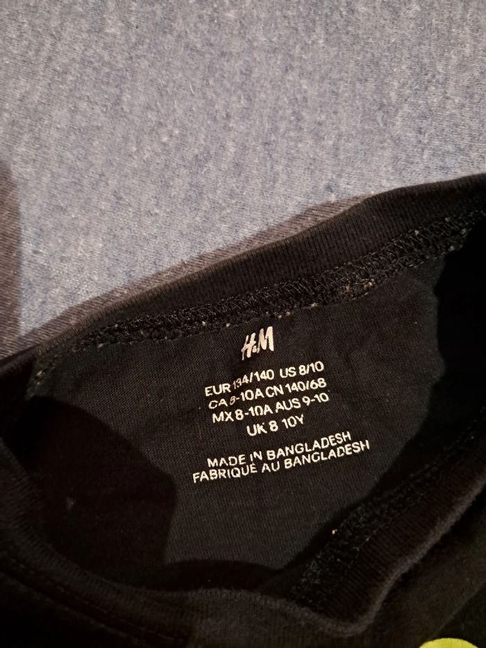 T-shirt gamer 9-10 ans H&M noir - photo numéro 3