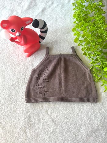 Très beau top court pour bébé fille fine bretelle