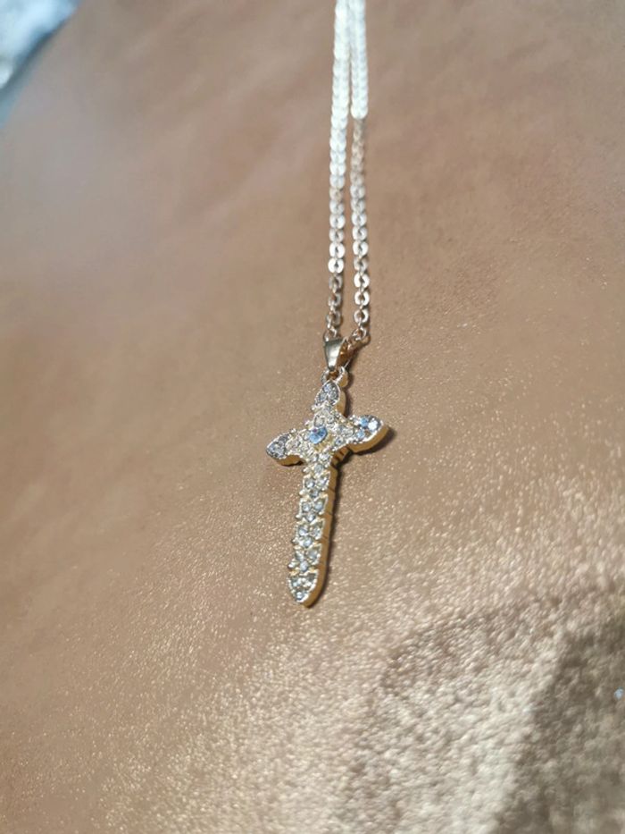 Collier et pendentif spirituel croix chrétienne - photo numéro 3