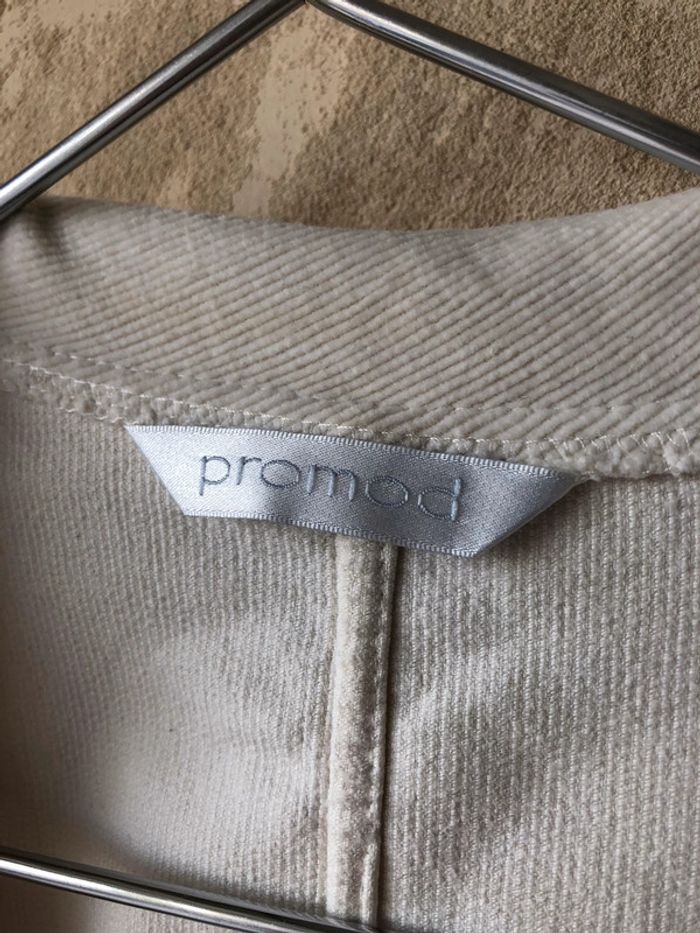Veste en velours crème vintage Y2K M - photo numéro 4