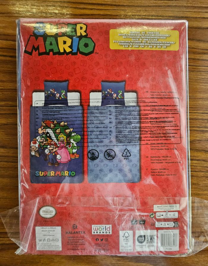 Parure de lit simple (housse de couette + taie d'oreiller) - Super Mario - Nintendo - photo numéro 3