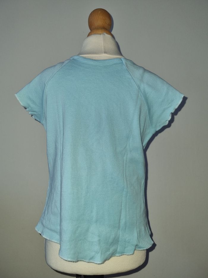 T-shirt MC fille turquoise 4 ans - photo numéro 3