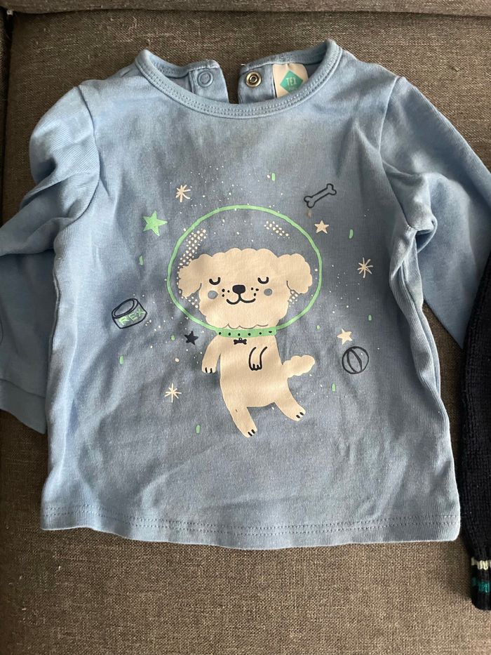 Lot de 3 tshirts manches longues 9mois - photo numéro 2