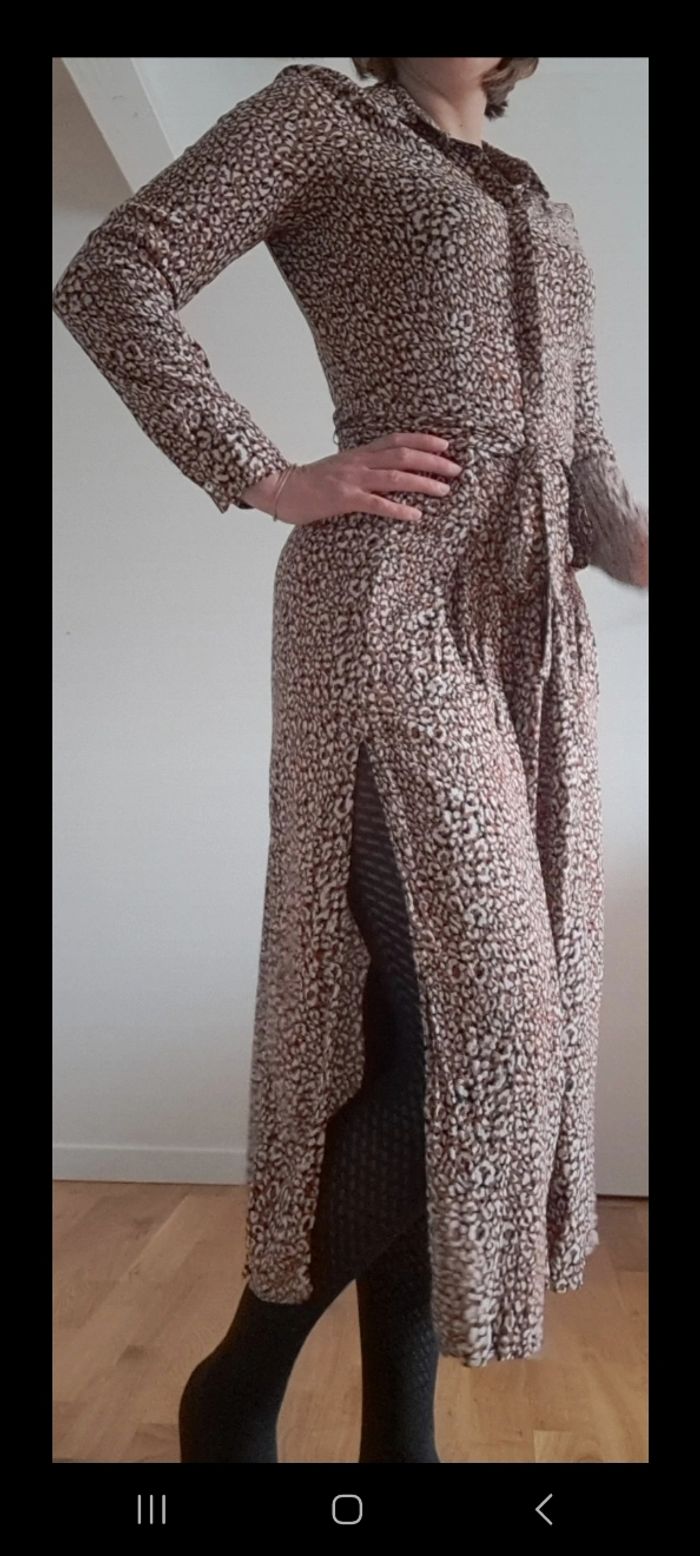 Robe chemise manches longues Stradivarius - photo numéro 3
