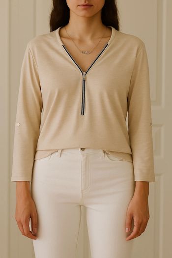 Blouse fluide beige Zara