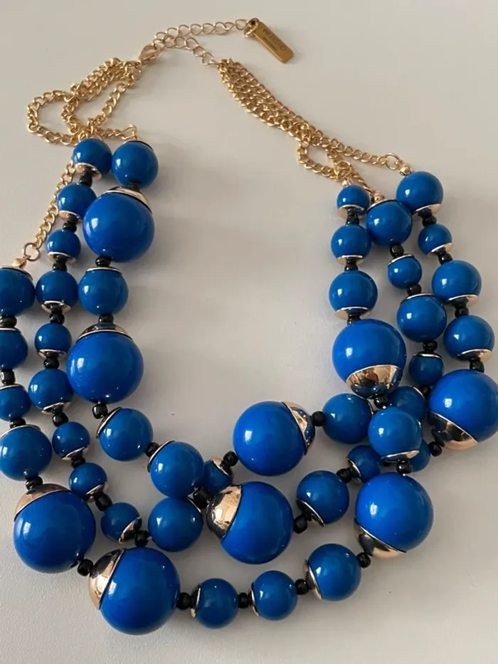 Collier perles bleu royal Week-end Max Mara - photo numéro 9