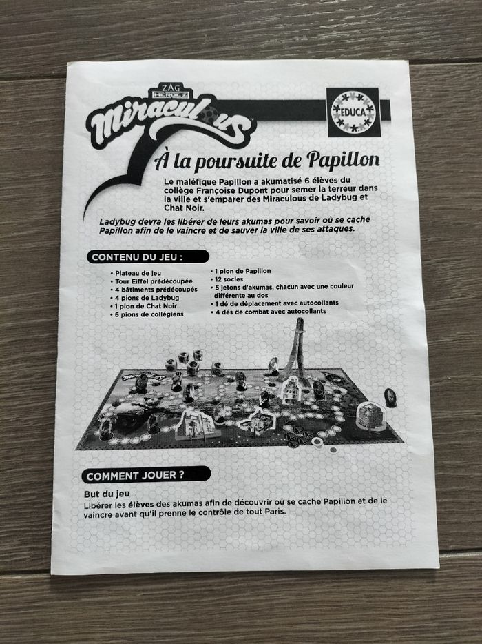 Jeu de société Miraculous - A la poursuite de Papillon - photo numéro 4