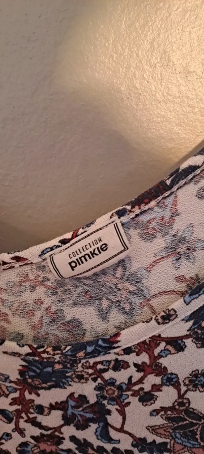 Débardeur femme tons bleu et blanc - Marque Pimkie - Taille 40 - Très bon état. - photo numéro 6