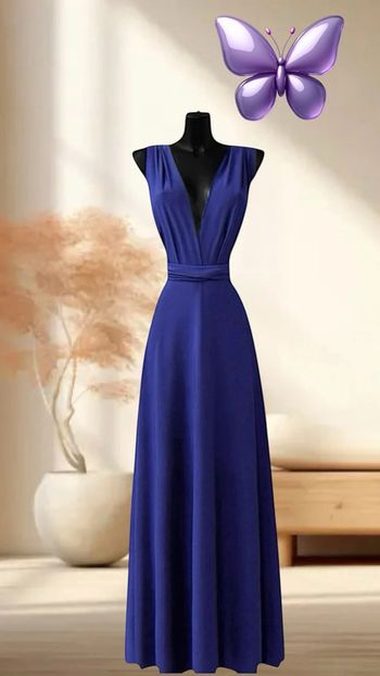 Robe positions infinies bleu roi