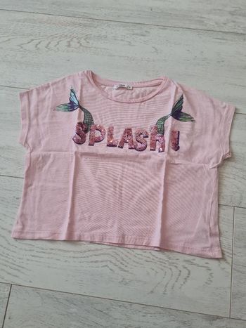 Haut croc top "sirène " 8 ans fille