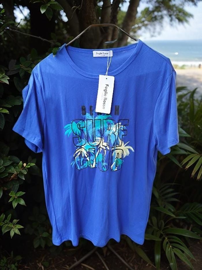 Tee shirt surf mixte FOGLIE ROSSE