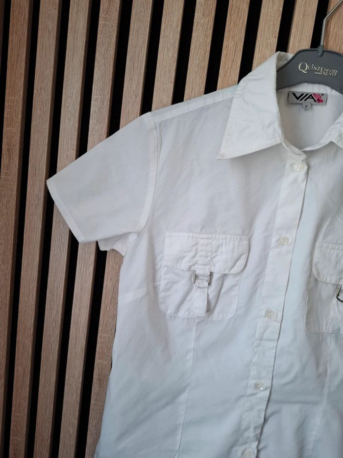 Chemise blanche coton Via28 T 38 - photo numéro 4