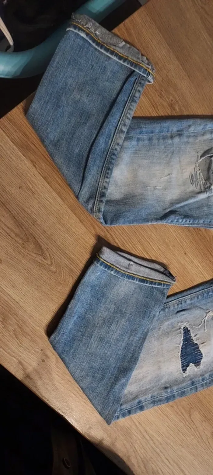 Jeans troué homme - River Island - photo numéro 2