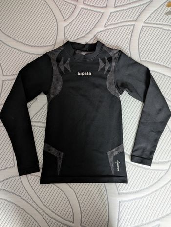 Tee shirt sous vêtement thermique kipsta 8 ans noir