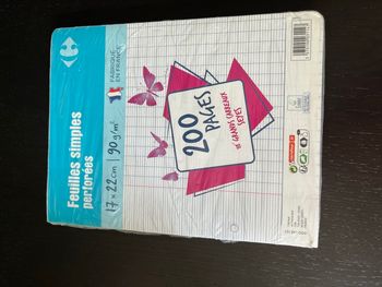 Feuilles simples perforées