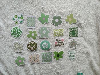 20 autocollants florals