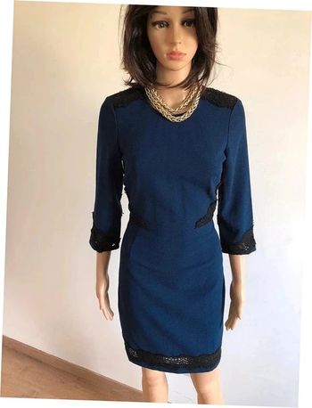 Robe bleue marine et noire neuve avec dentelle Morgan taille 36 (valeur 69€)