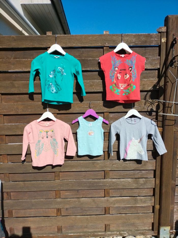 Lot de 5 tee shirt fille 3 ans