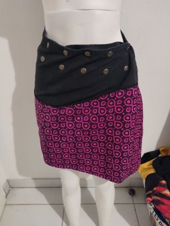 #kytietailleuniquefemme. Jupe réversible taille unique