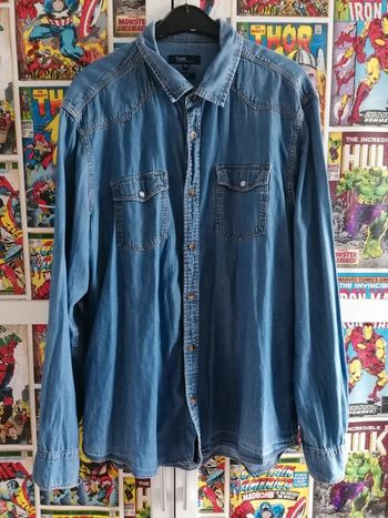Chemise homme en jeans taille XXL