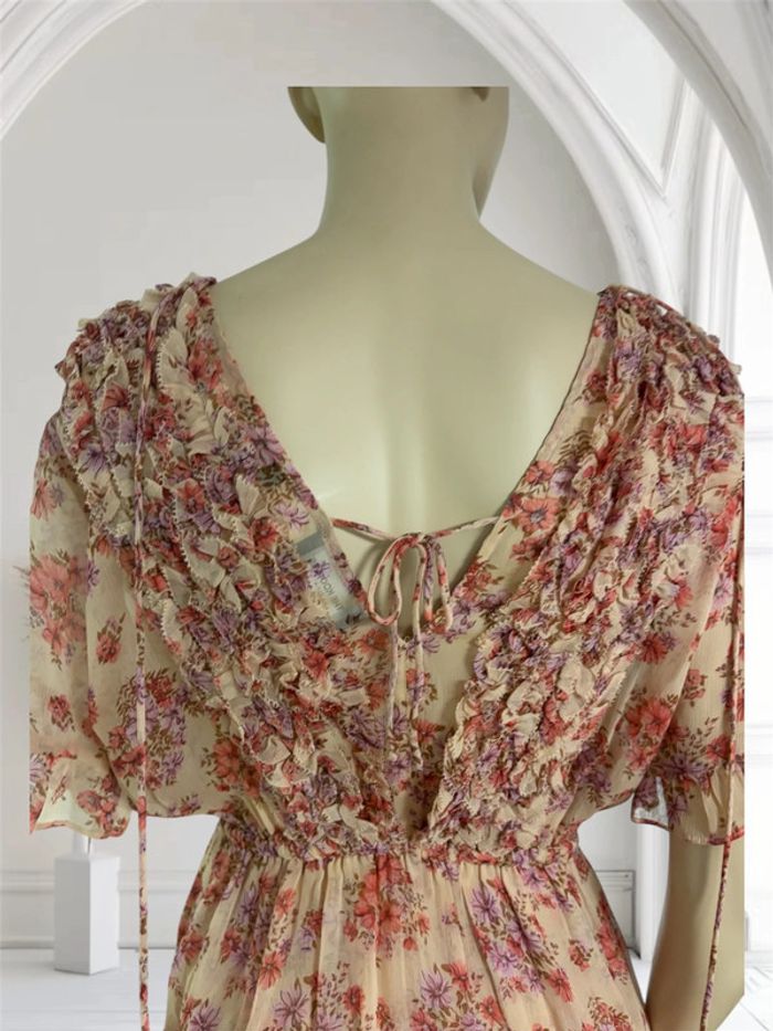 Magnifique robe fleuris entièrement doublée the kooples neuve taille 1 - photo numéro 8