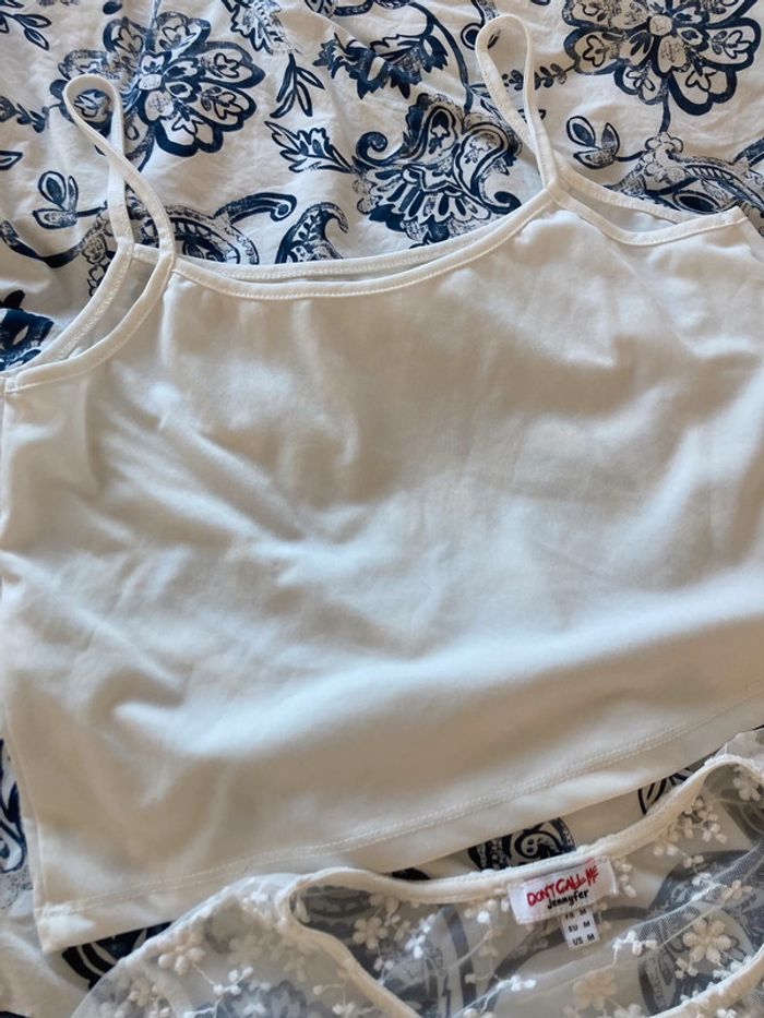 Tee shirt blanc à dentelles - photo numéro 3