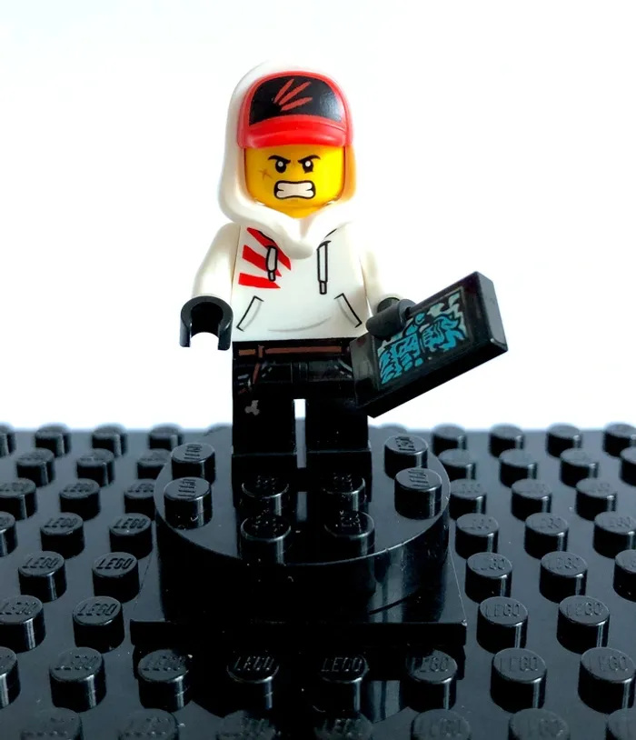 LEGO Hidden Side - Jack Davids, large smile/angry