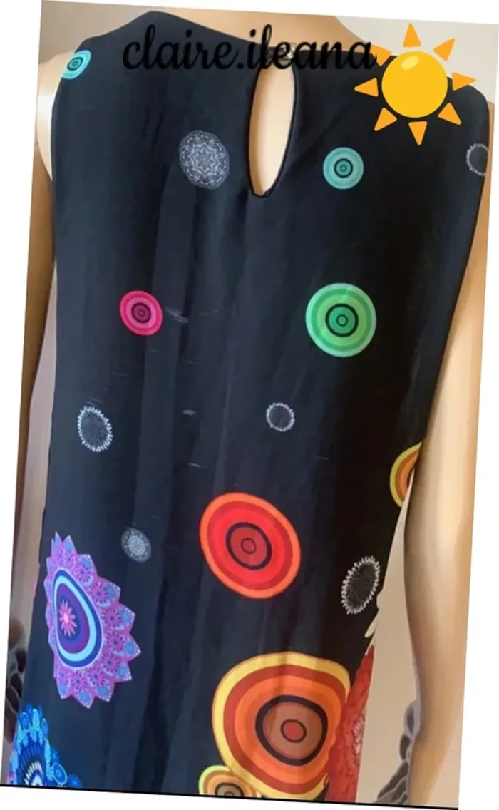 🛑 robe à fleur colorée 🛑T.unique - photo numéro 2