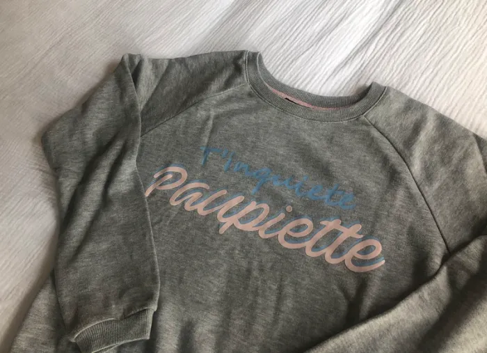 Pull inscription « t’inquiète paupiette » - photo numéro 2