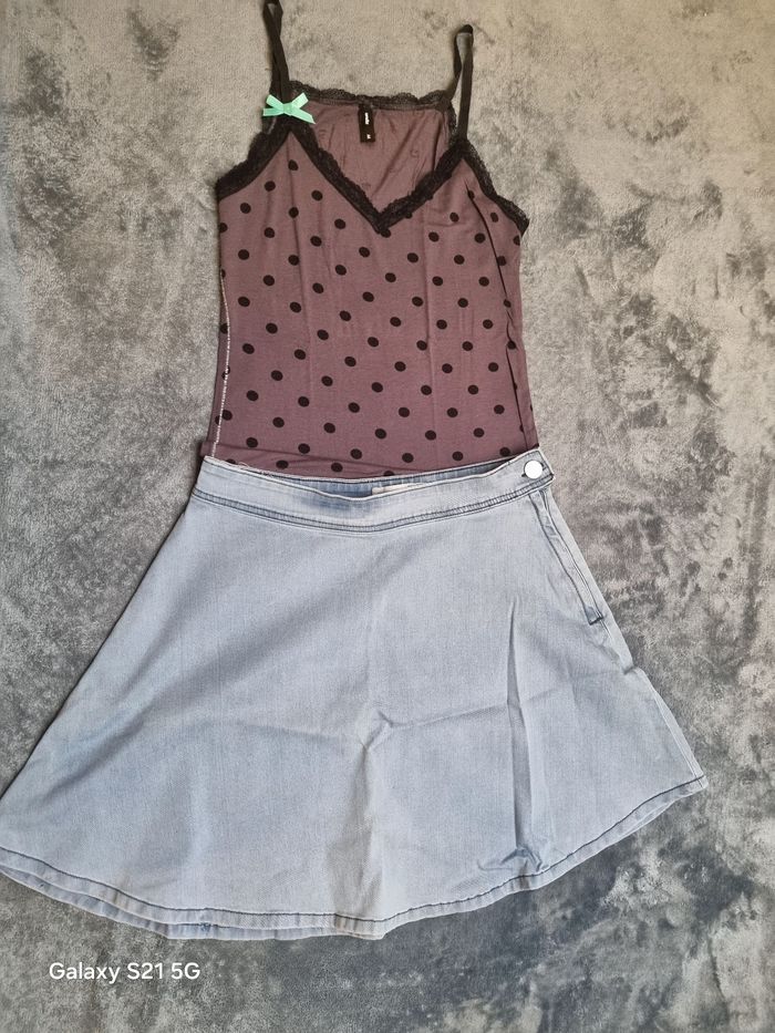 Lot de 11 tenues jupe top taille 38-40 - photo numéro 9