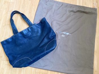 Sac en cuir lancel bleu marine