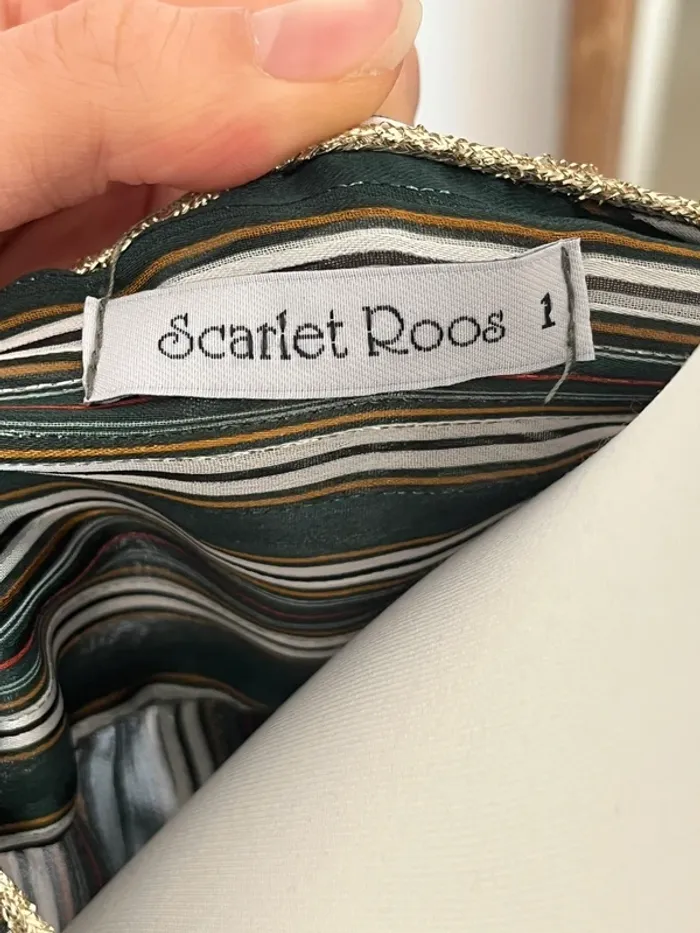 Robe longue verte à rayures Scarlet Roos - photo numéro 6
