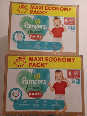 2 cartons Pampers harmonie Pants MaxiEcoPack Taille 5