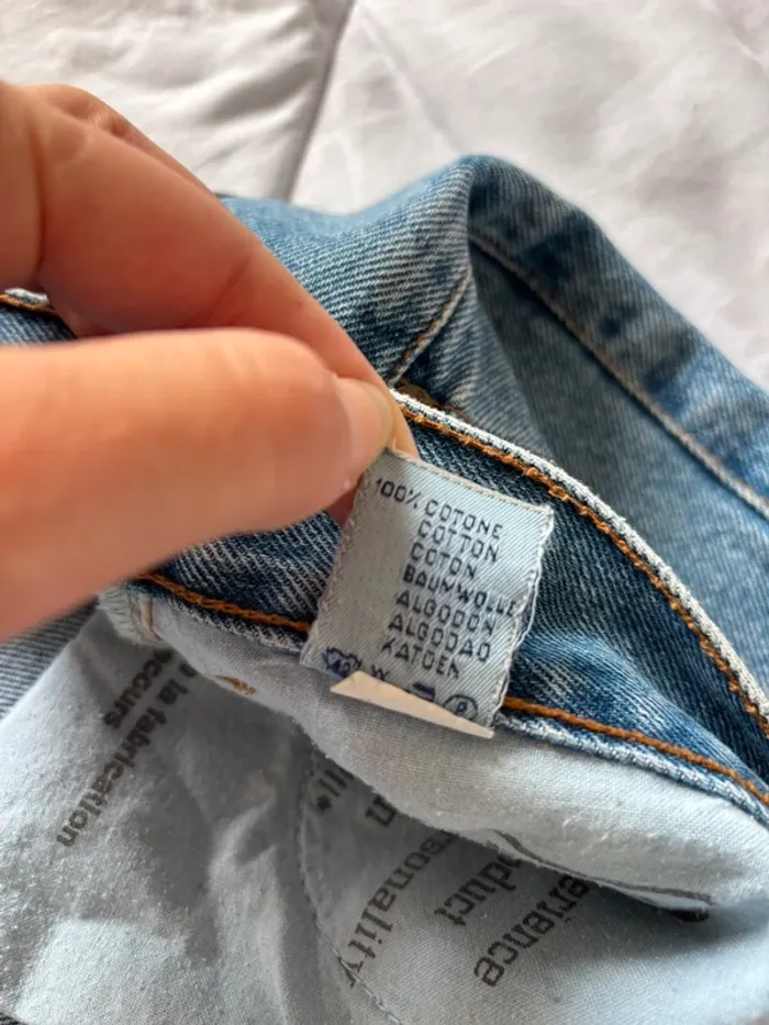 Jean vintage Rica Lewis RL70 relaxed fit droit regular straight bleu clair taille 50/2XL 90s homme - photo numéro 11