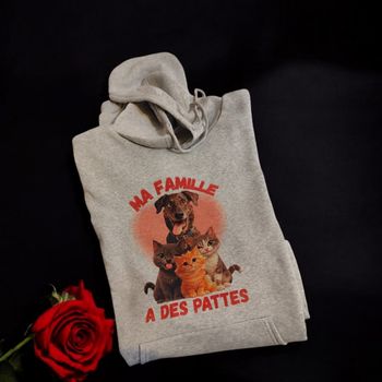 Sweet à capuche ma famille a des pattes 