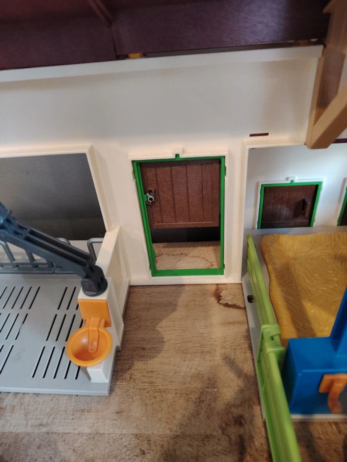 Lot playmobil grande ferme silo country + grange + remorque + tapis - photo numéro 11
