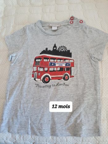 Tee shirt bus de Londres 12 mois