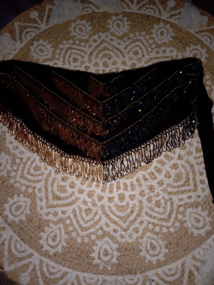 Foulard danse orientale crochet perlé luxe - photo numéro 2
