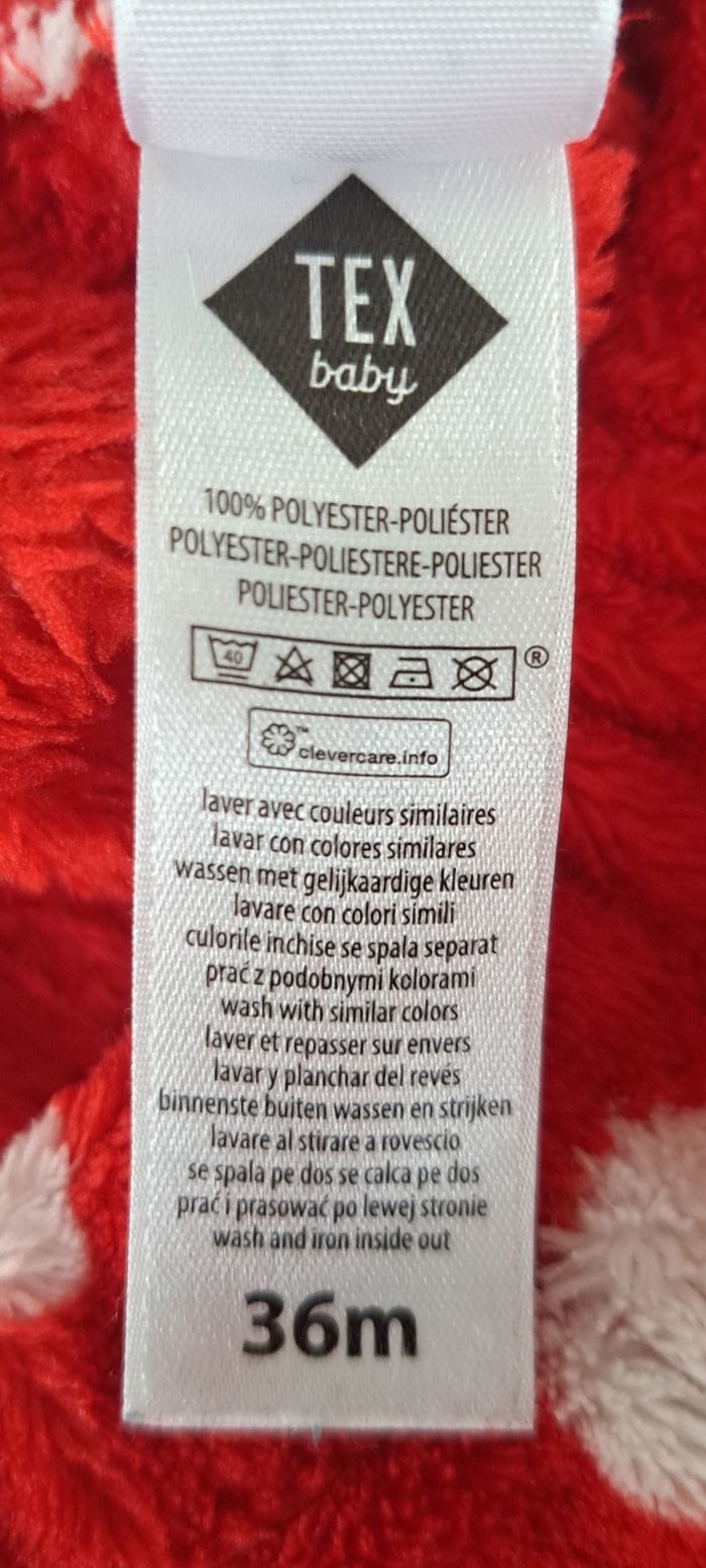 Pyjama velours Noël fille avec bonnet 36 mois TBE - photo numéro 10